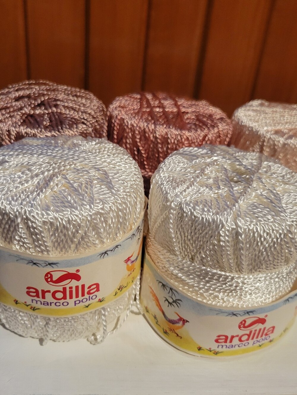 Lot Of 5 Ardilla Marco Polo Shimmery Yarn
